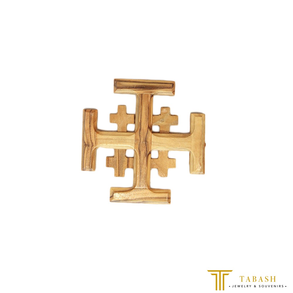 Buy Marina Jewelry Gold Plated Jerusalem Cross Earrings Set With Zircons |  Israel-Catalog.com